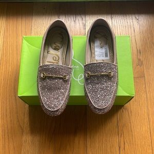 SAM EDELMAN LORAINE KIDS BIT LOAFER PINK GLITTER SIZE 13 GIRLS Christmas Shoes